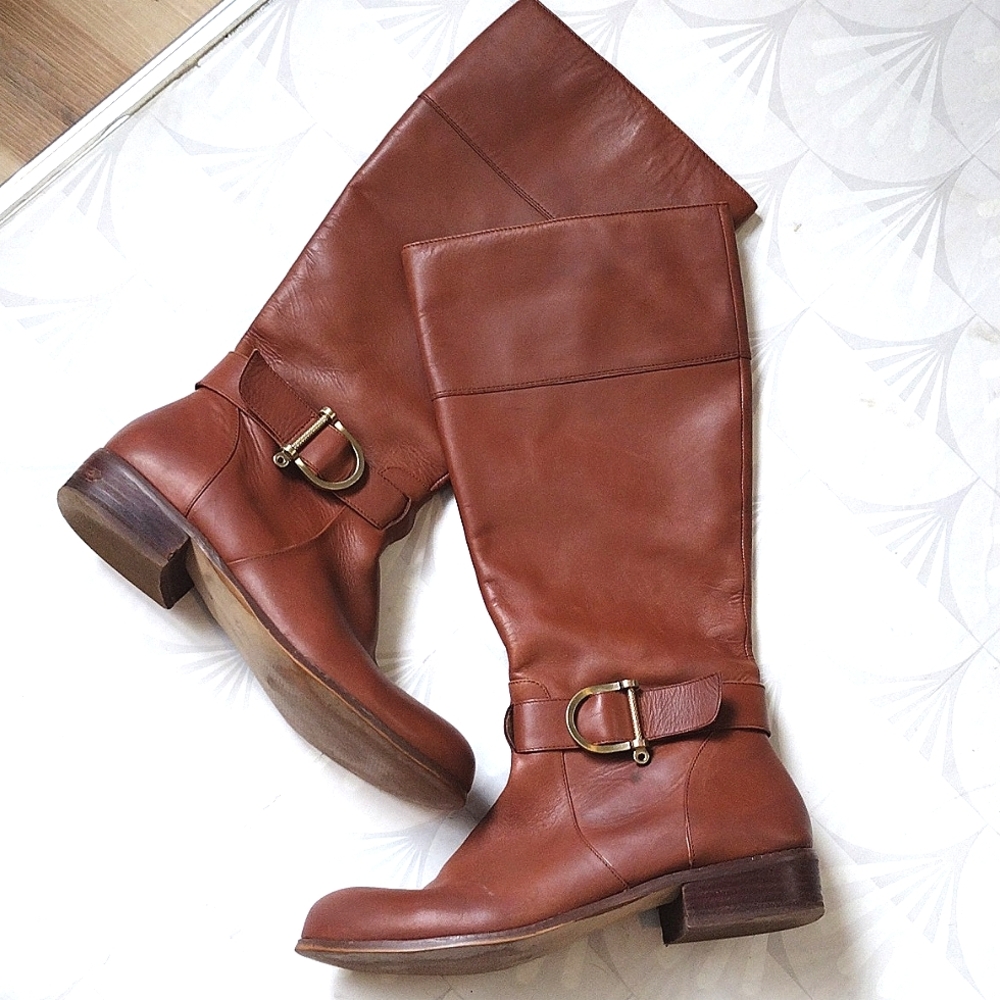 Lands end tall leather boot